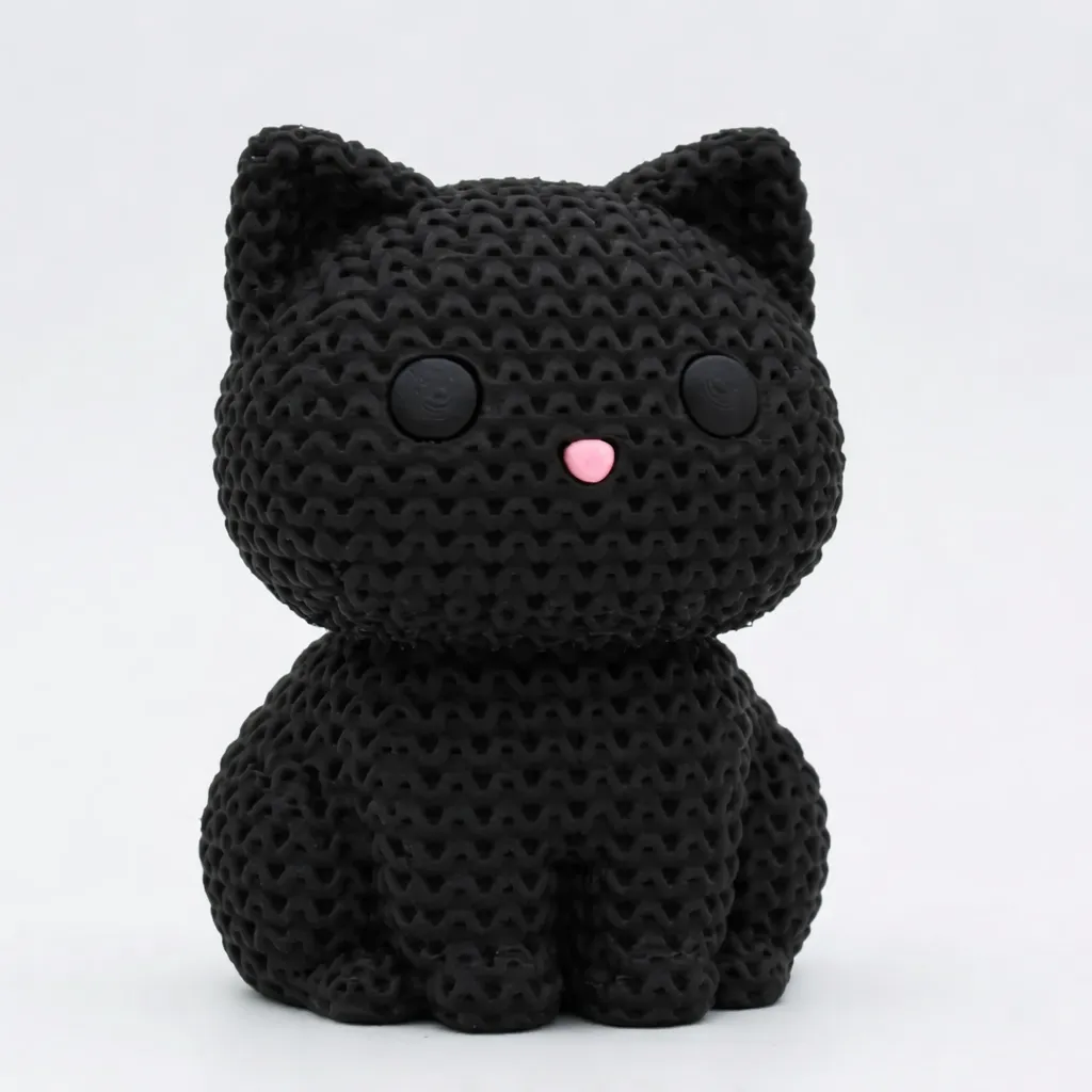 chat en crochet (noir)