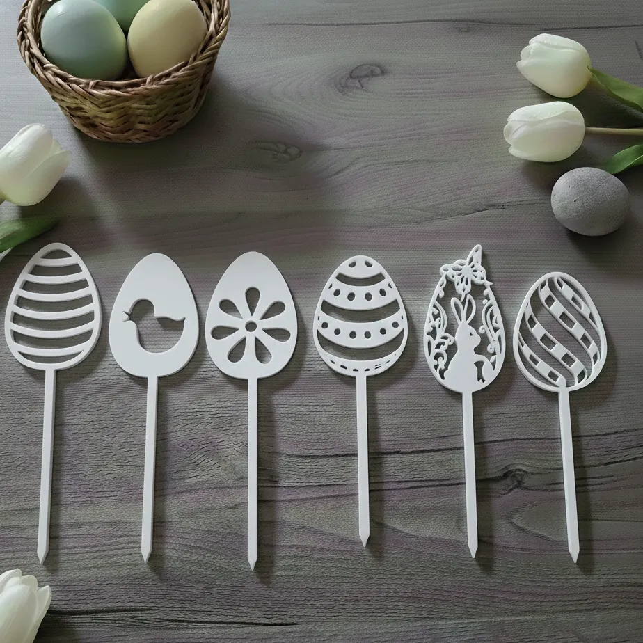 Pic ornemental de Pâques (Lot Canard) (blanc)