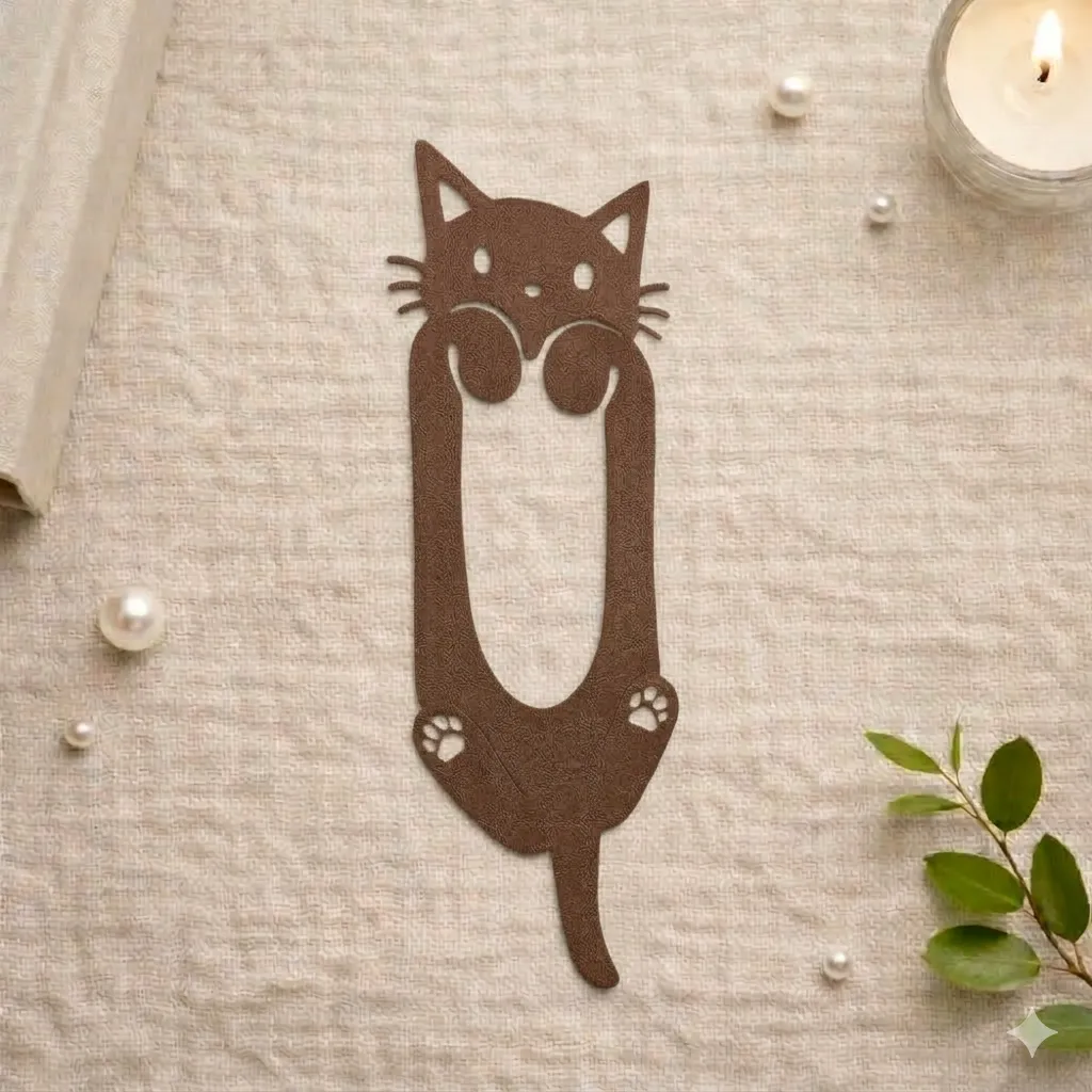 marque page chat (brun)